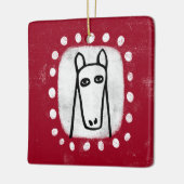 Sonniges Pferd am Roten Ornament (Links)