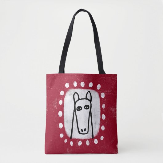 Sonniges Pferd auf der Red Tote Tasche (Vorderseite)