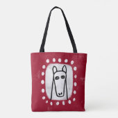 Sonniges Pferd auf der Red Tote Tasche (Rückseite)