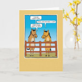 Sonniges Pferd mit gepanzertem Groin zum Geburtsta Karte (Gelbe Blume)