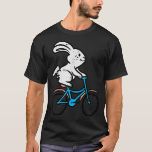 Sonniges Reiten Fahrrad Niedlich Ostern Kaninchen  T-Shirt