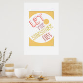 Sonniges, Retro-Poster Poster (Küche)