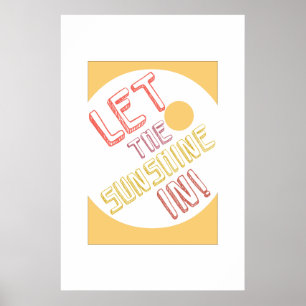 Sonniges, Retro-Poster Poster