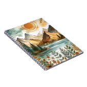 Sonniges Rustikales Boho Naturschutzgebiet Gebirgs Notizblock (Rechte Seite)