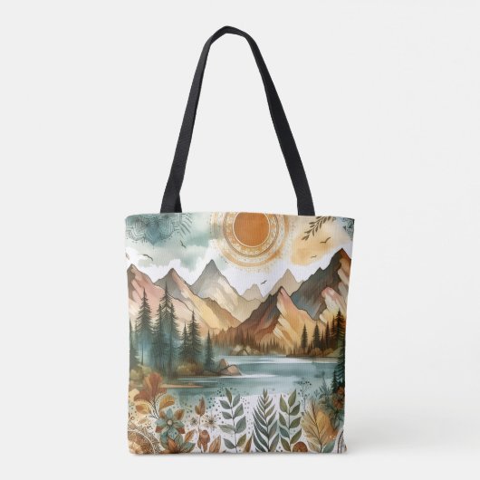 Sonniges Rustikales Boho Naturschutzgebiet Gebirgs Tasche (Rückseite)