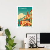 Sonniges San Remo Poster (Heimbüro)