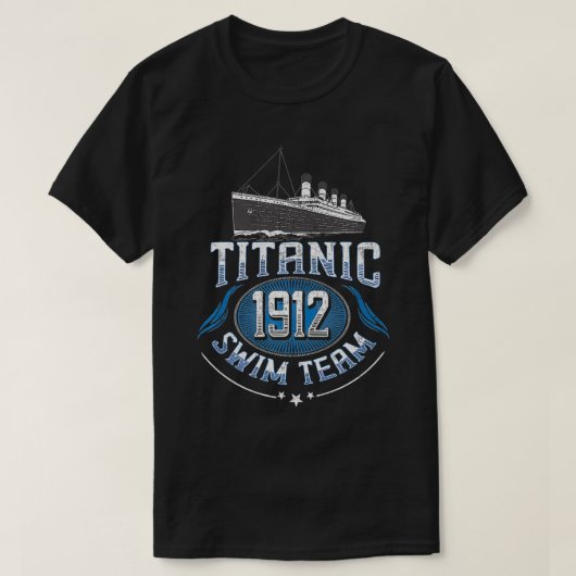 Sonniges Schwimmen Titanic 1912 Cruise Swim Team P T-Shirt (Design vorne)