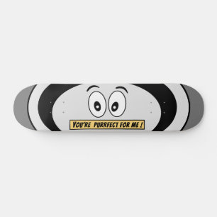 Sonniges Skateboard, grau, perfekt, Cartoon, Spaß Skateboard