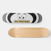 Sonniges Skateboard, grau, perfekt, Cartoon, Spaß Skateboard (Horizontal)