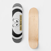 Sonniges Skateboard, grau, perfekt, Cartoon, Spaß Skateboard (Vorderseite)
