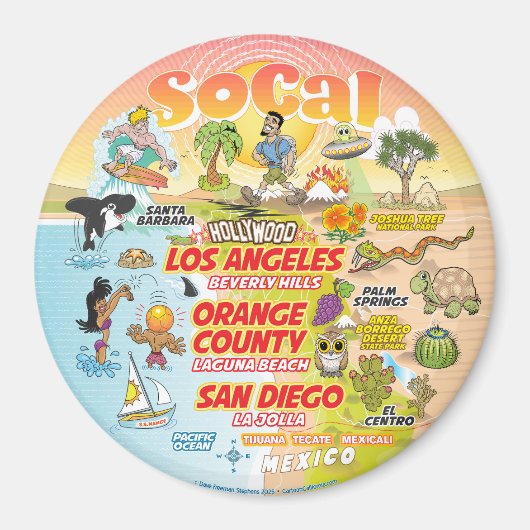 Sonniges SoCal Magnet (Vorne)