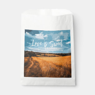 Sonniges Sommergoldfeld Ländliche Natur Geschenktütchen