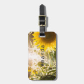 Sonniges Sonnenblumenfeld Gepäckanhänger (Vorderseite vertikal)
