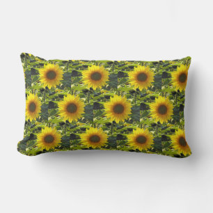 Sonniges Sonnenblumenfeld Lendenkissen
