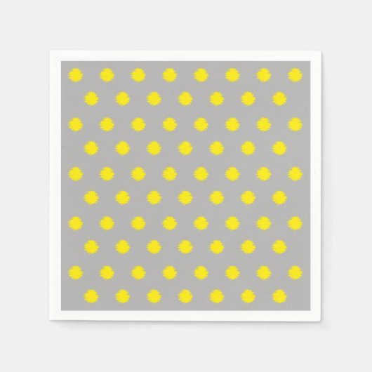 Sonniges Sprenkel-Polka-Punkt-Muster Serviette (Vorderseite)