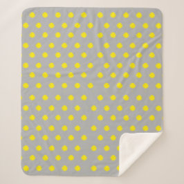 Sonniges Sprenkel-Polka-Punkt-Muster Sherpadecke