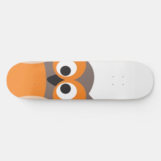 Sonniges Sternen Cartoon Uhu Skateboard (Horizontal)