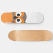Sonniges Sternen Cartoon Uhu Skateboard (Horizontal)
