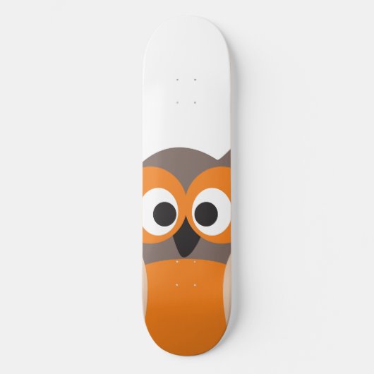 Sonniges Sternen Cartoon Uhu Skateboard (Vorderseite)