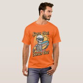 Sonniges Surfskelett T-Shirt (Vorne ganz)