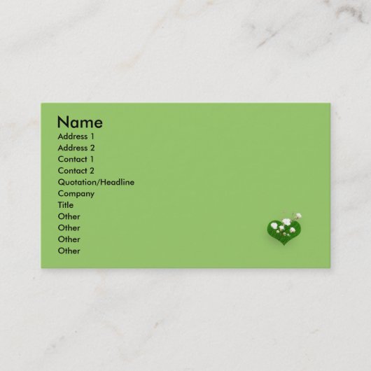 Sonniges Template! Visitenkarte (Vorderseite)