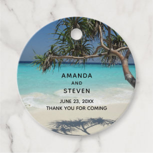 Sonniges Tropical Beach Ocean Paradise Hochzeit Geschenkanhänger