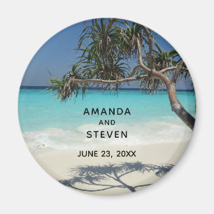 Sonniges Tropical Beach Ocean Paradise Hochzeit Magnet