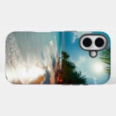Sonniges Tropical Beach Palm Trees Case-Mate iPhone Hülle (Rückseite (Horizontal))