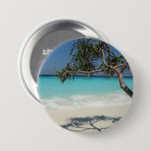 Sonniges tropisches Strandparadies Button (Vorne & Hinten)