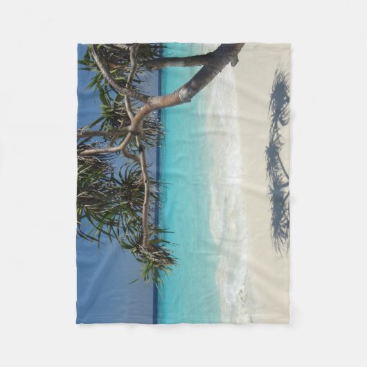 Sonniges tropisches Strandparadies Fleecedecke (Vorderseite)