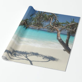 Sonniges tropisches Strandparadies Geschenkpapier