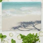 Sonniges tropisches Strandparadies Geschirrtuch (Gefaltet)