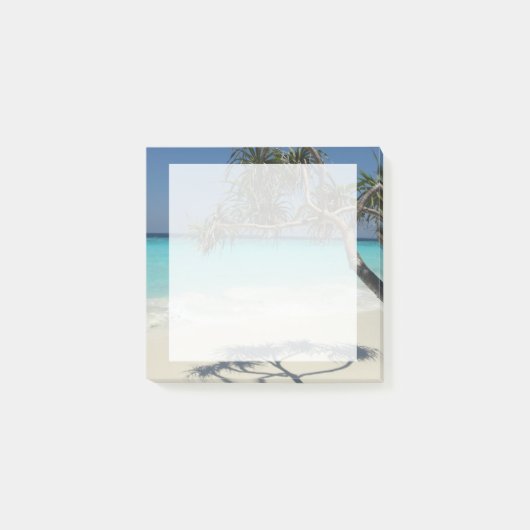 Sonniges tropisches Strandparadies Post-it Klebezettel (Vorderseite)