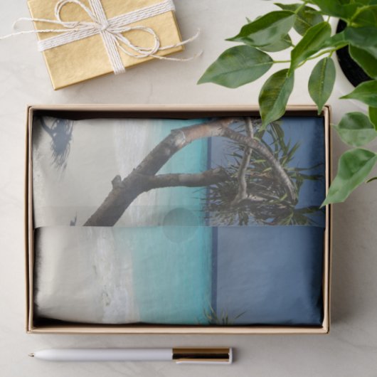 Sonniges tropisches Strandparadies Seidenpapier (Geschenk)