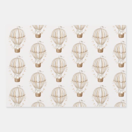 Sonniges Unisex Packpapier Baby Geschenkpapier Set (Vorderseite 3)