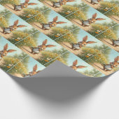 Sonniges Wandern mit einem Blume-Korb Geschenkpapier (Ecke)