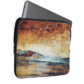 Sonniges Wasserfarbengebirge Landschaft Laptopschutzhülle (Vorne Rechts)
