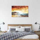 Sonniges Wasserfarbengebirge Landschaft Leinwanddruck (Insitu (Schlafzimmer))