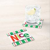 Sonniges Weihnachten Schöne farbige moderne Typogr Rechteckiger Pappuntersetzer (Vor Ort)