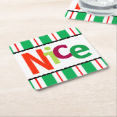 Sonniges Weihnachten Schöne farbige moderne Typogr Rechteckiger Pappuntersetzer (angewinkelt)