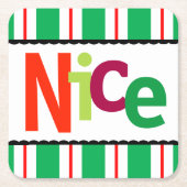 Sonniges Weihnachten Schöne farbige moderne Typogr Rechteckiger Pappuntersetzer (Vorderseite)