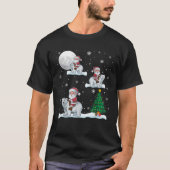 Sonniges Weihnachtslicht Baum Santa Riding Polar B T-Shirt (Vorderseite)