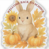 Sonniges Willkommen zurück in der Schule Aufkleber (Vorderseite)