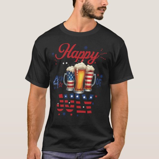 Sonntag, 4. Juli Bier Shirt - Patriotisches Party (Vorderseite)