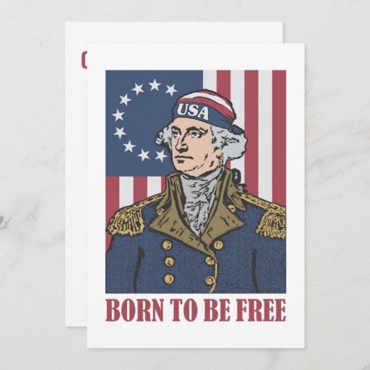 Sonntag, 4. Juli Feierlichkeiten Einladung (Vorne/Hinten)