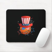 Sonntag, 4. Juli für Basketballfreunde Mousepad (Mit Mouse)