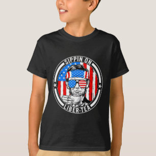 Sonntag, 4. Juli Sippin auf Liber-Tee Liberty USA T-Shirt