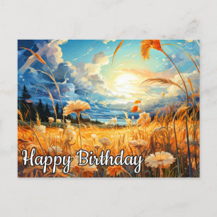 Sonntag auf der Prärie   Alles Gute zum Geburtstag Postkarte