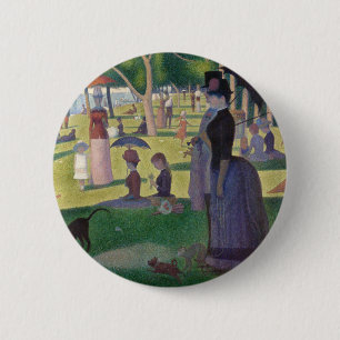 Sonntag auf La Grande Jatte Seurat Malerei Button