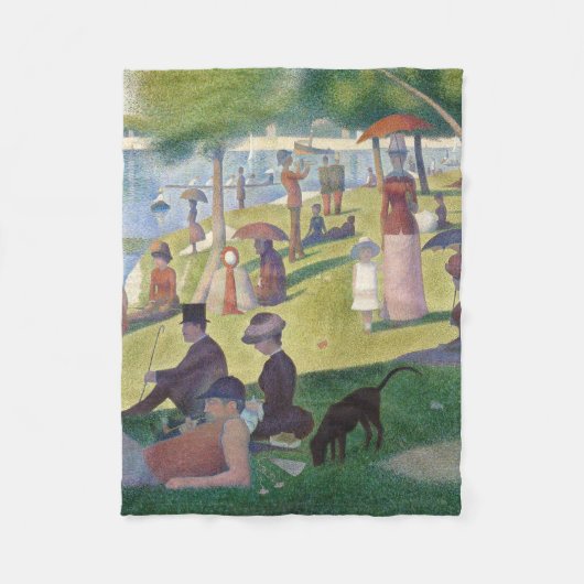 Sonntag auf La Grande Jatte Seurat Malerei Fleecedecke (Vorderseite)